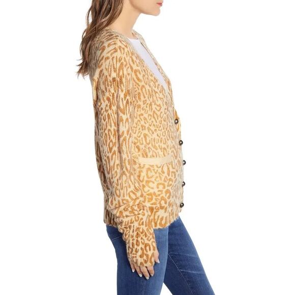 Rebecca Minkoff Kerry Leopard-Print Cardigan S $250 - Picture 3 of 5